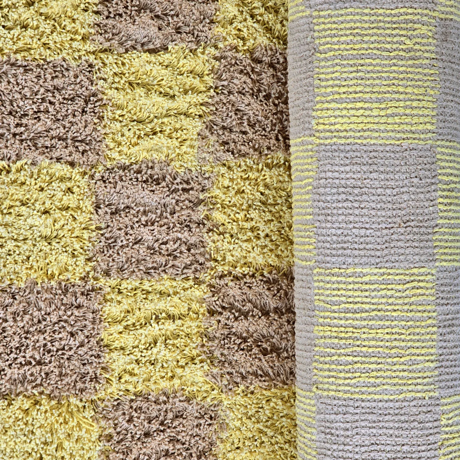 Tapetes felpudos - Elsey Natural Cotton Shaggy (rumeno/bege)