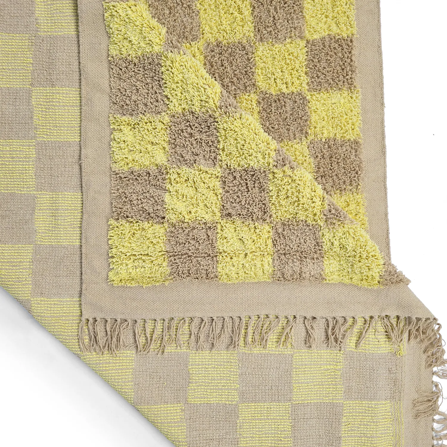 Tapetes felpudos - Elsey Natural Cotton Shaggy (rumeno/bege)