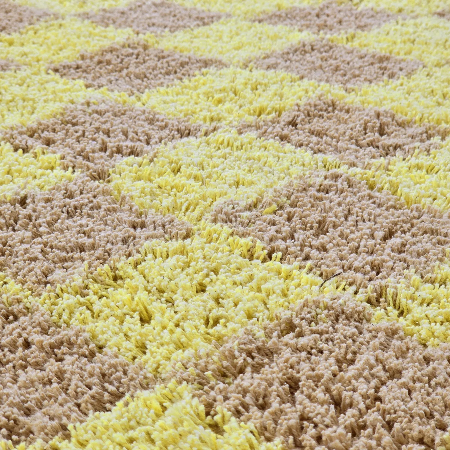 Tapete redondo - Elsey Natural Cotton Shaggy (rumeno/bege)