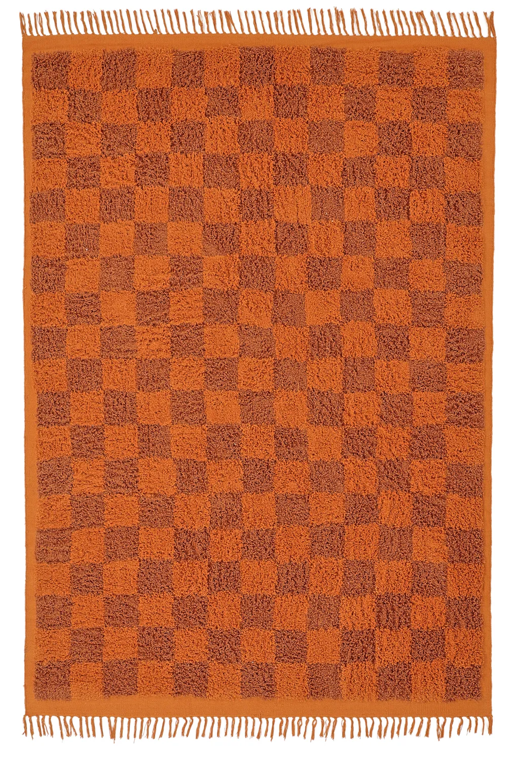 Tapetes felpudos - Elsey Natural Cotton Shaggy (oranžna/rdeča)