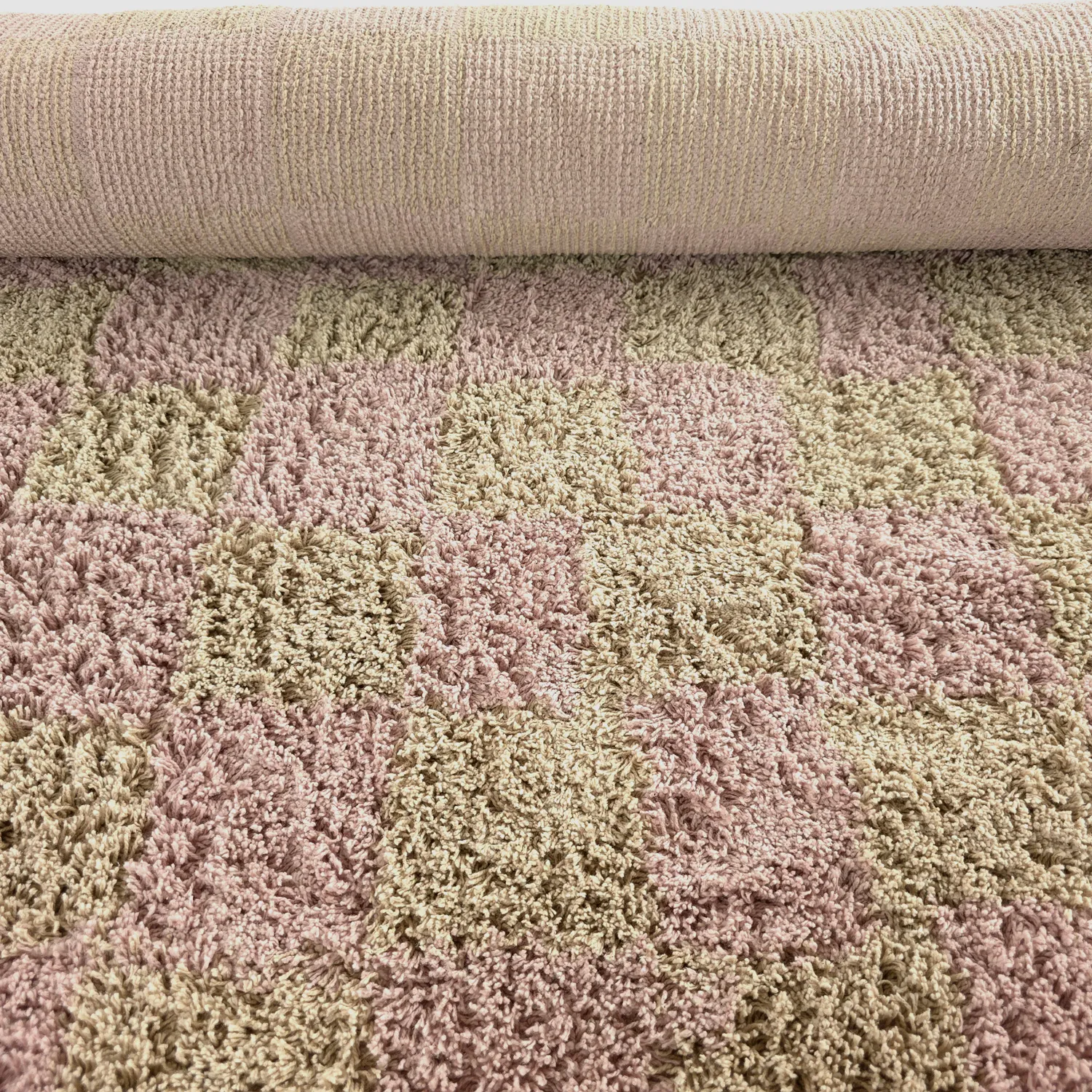 Tapetes felpudos - Elsey Natural Cotton Shaggy (roza/oranžna)