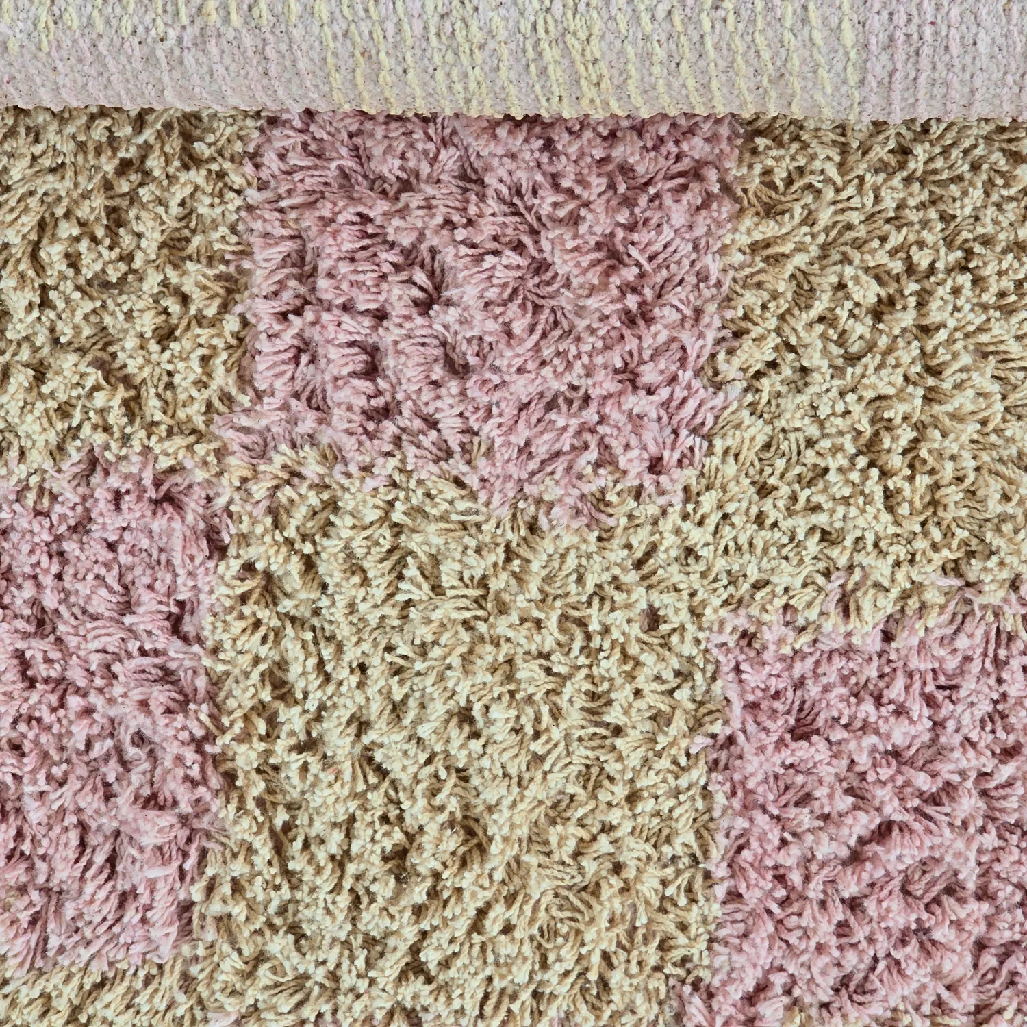 Tapete redondo - Elsey Natural Cotton Shaggy (roza/oranžna)