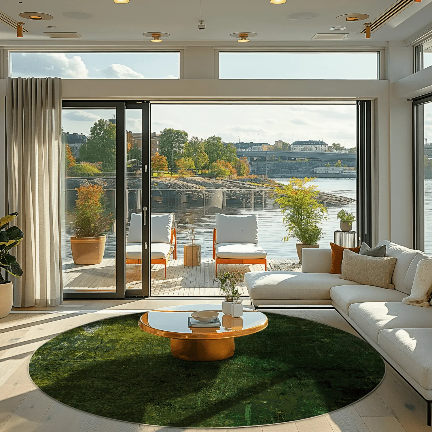 Tapete redondo - Estrada (verde)