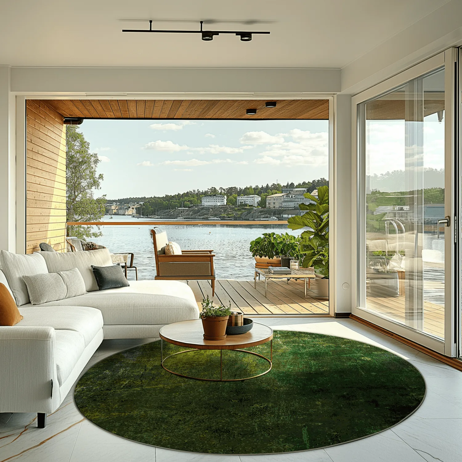 Tapete redondo - Estrada (verde)