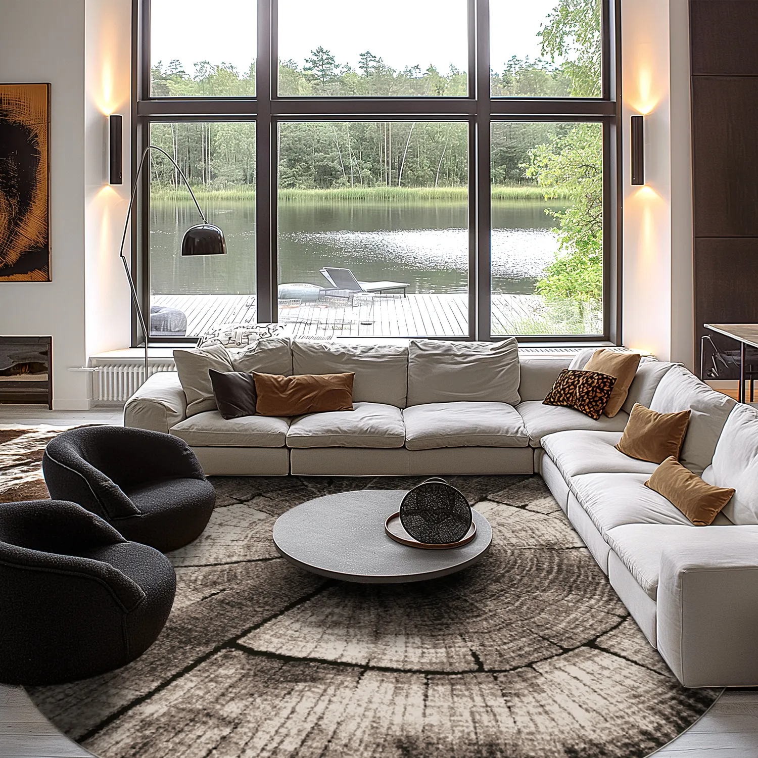 Tapete redondo - Event (cinza)