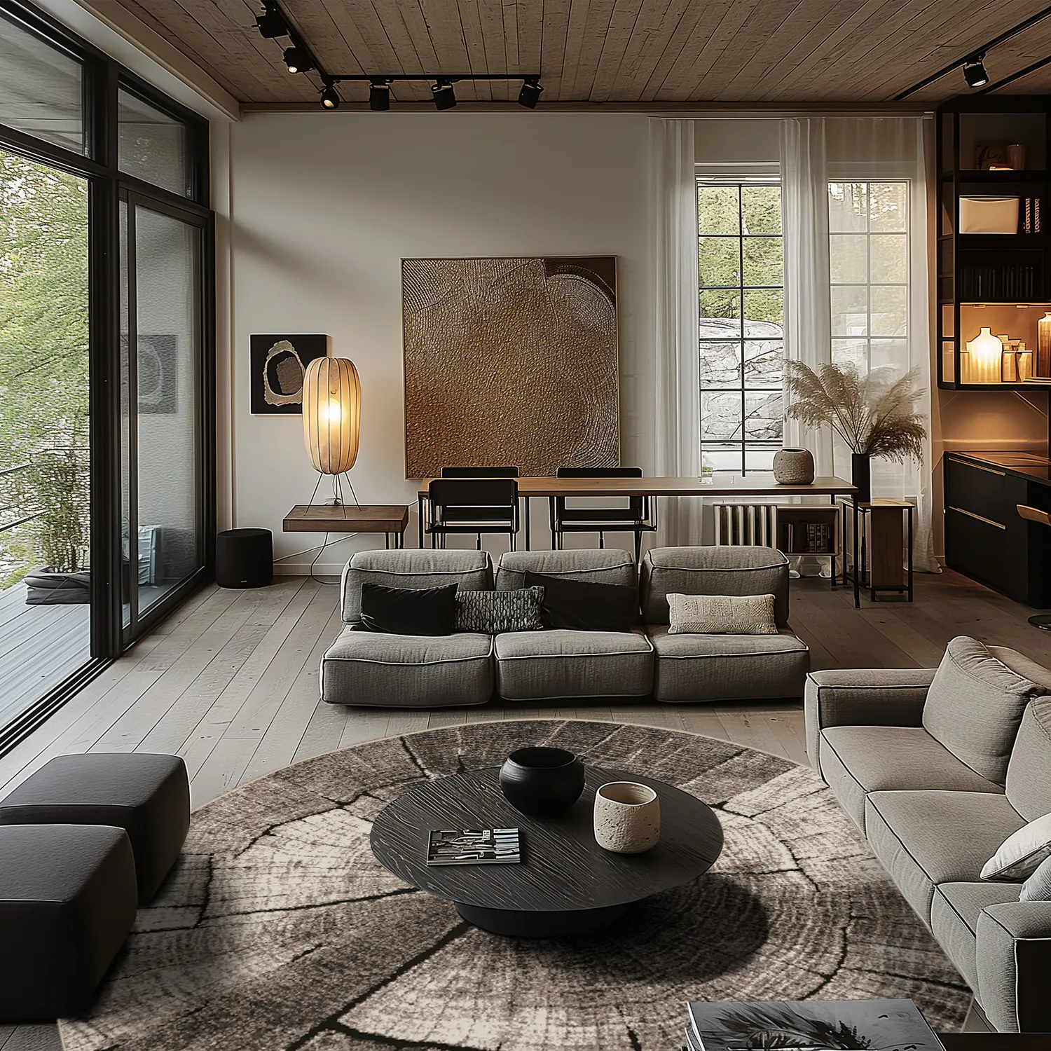 Tapete redondo - Event (cinza)