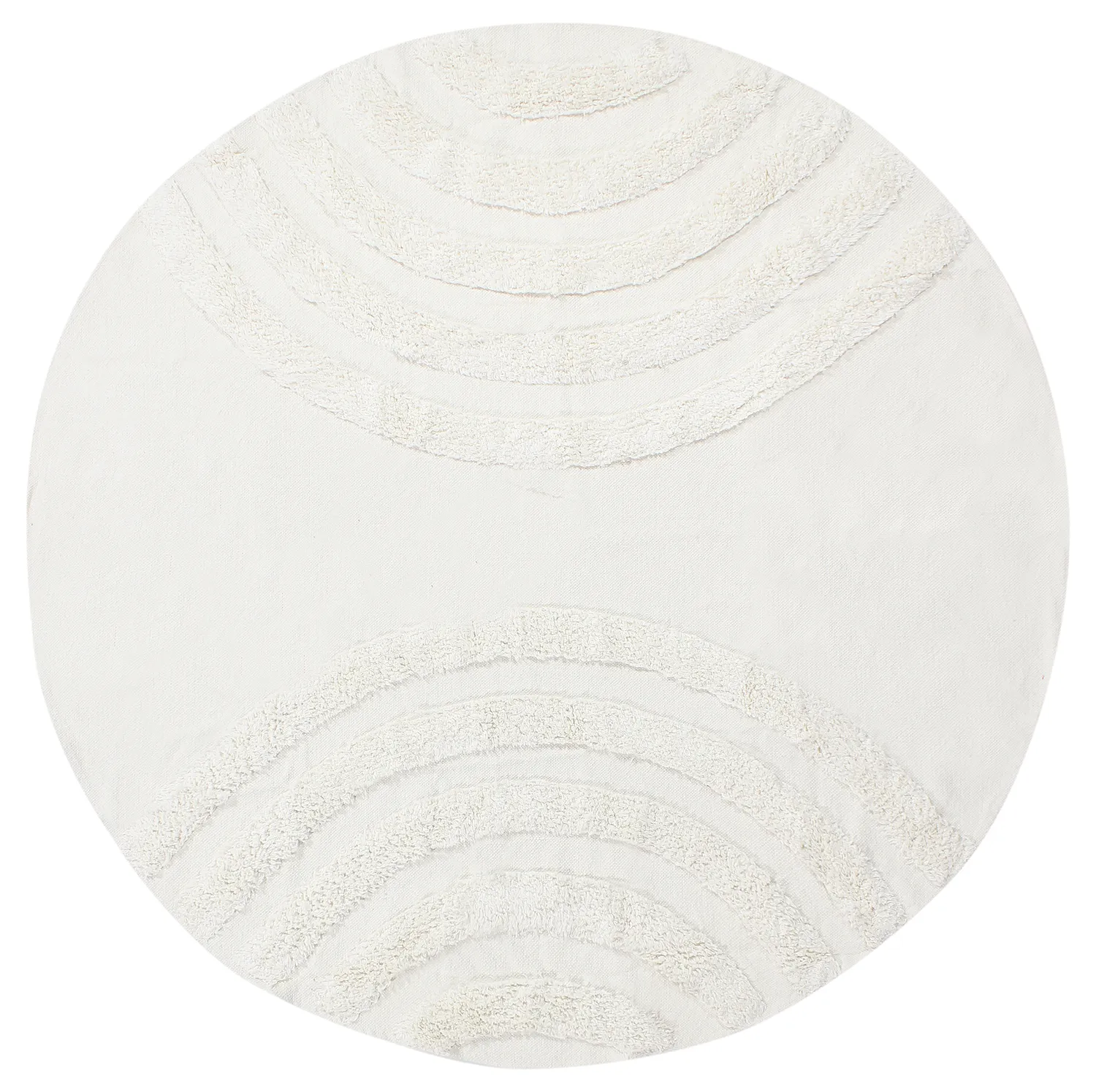 Tapete redondo - Everly Natural Cotton Shaggy (offwhite)
