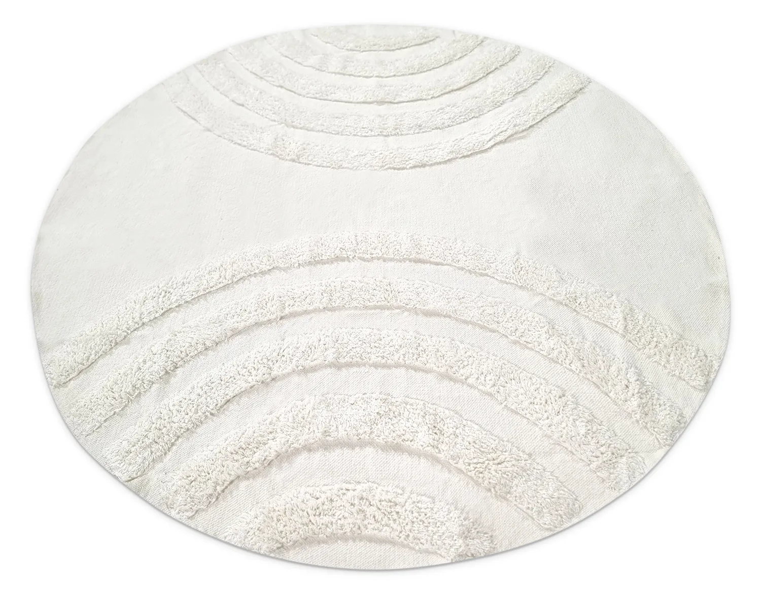 Tapete redondo - Everly Natural Cotton Shaggy (offwhite)