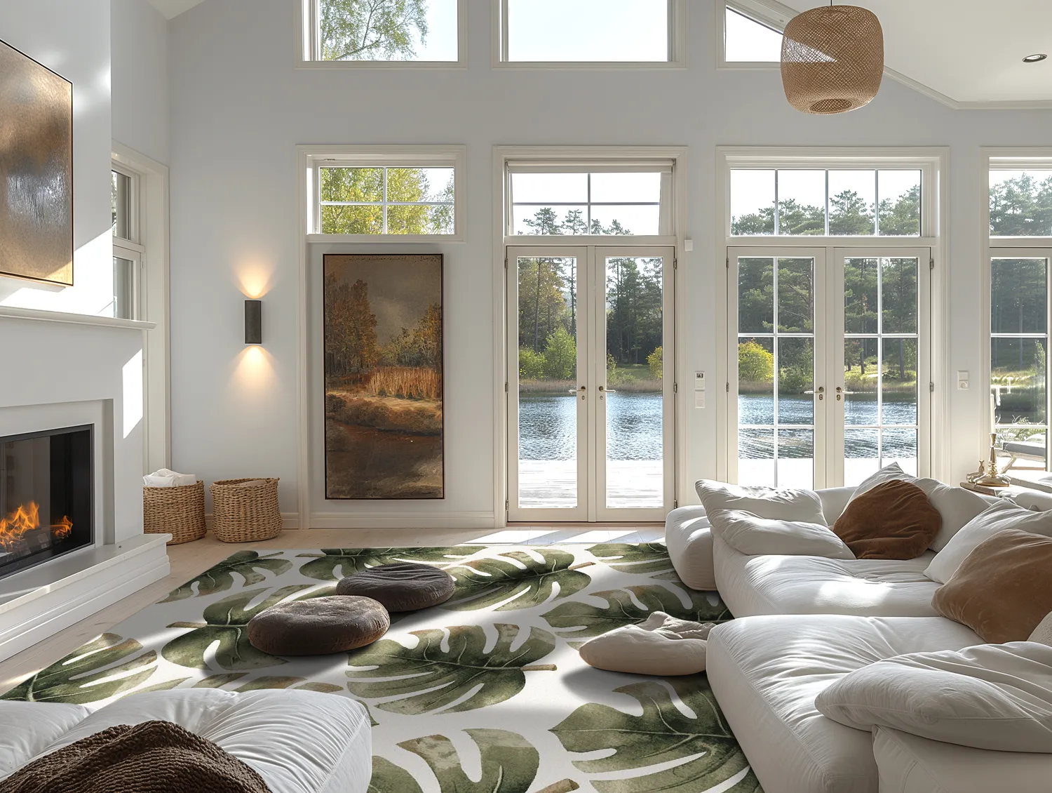 Tapete Wilton - Falling Leaves (verde)