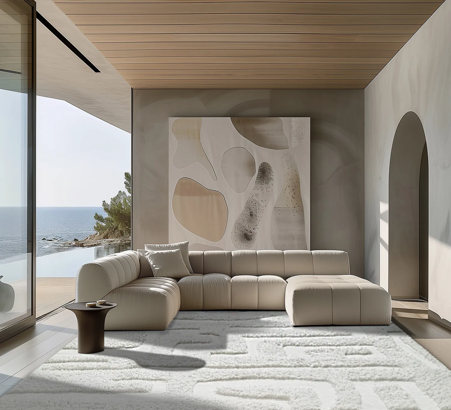 Tapetes felpudos - Fallon Natural Cotton Shaggy (offwhite)