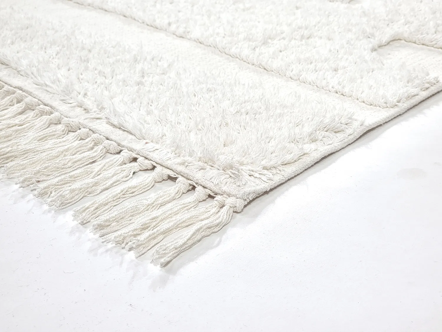 Tapetes felpudos - Fallon Natural Cotton Shaggy (offwhite)