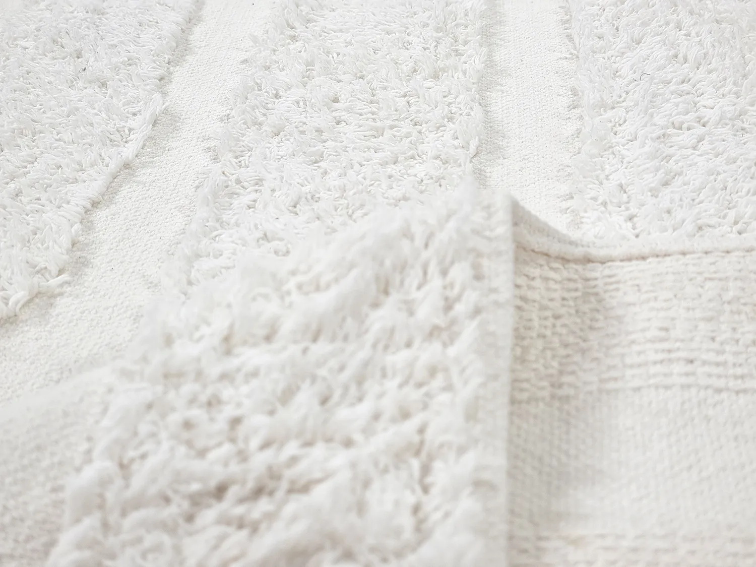 Tapete redondo - Fallon Natural Cotton Shaggy (offwhite)