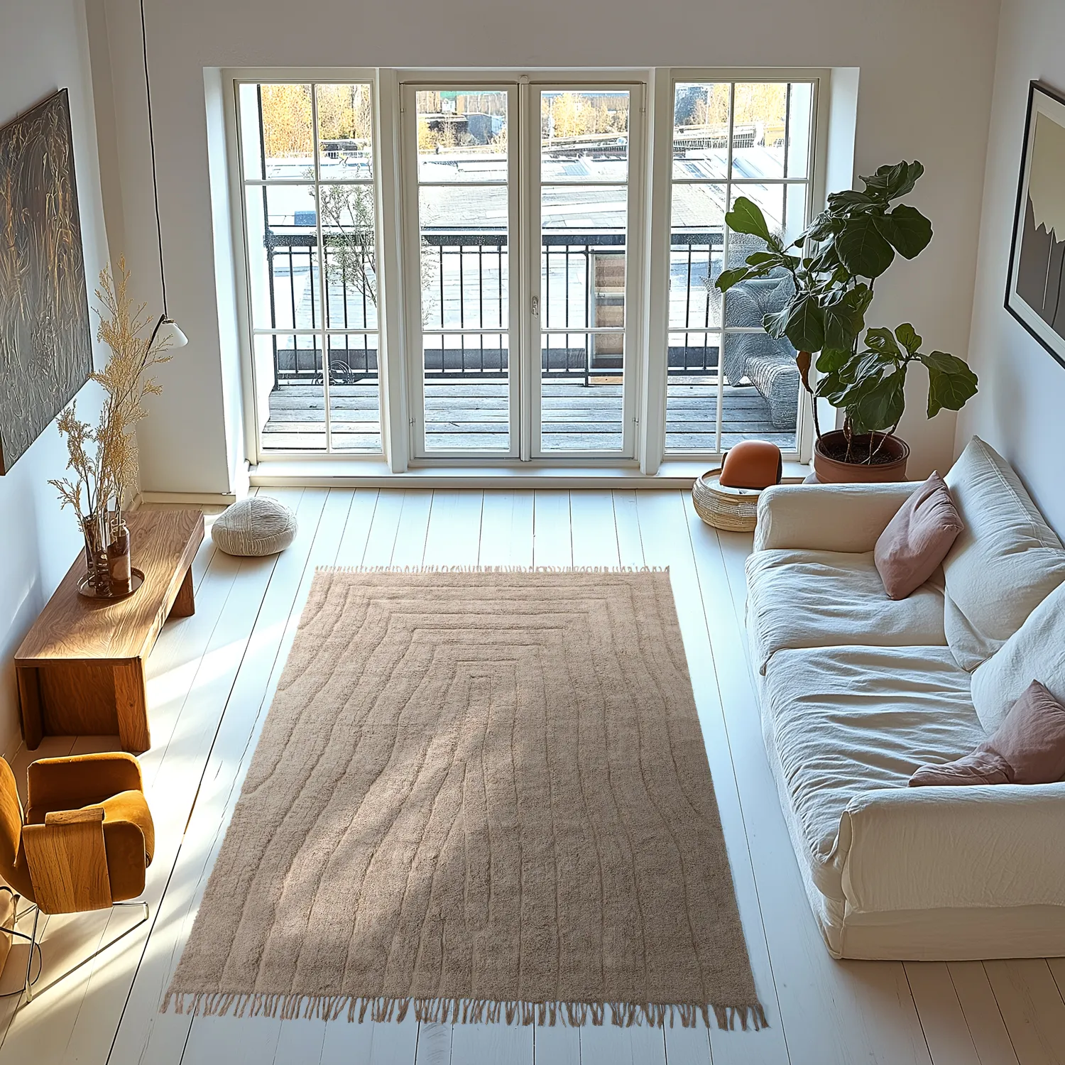 Tapetes felpudos - Farley Natural Cotton Shaggy (bež)