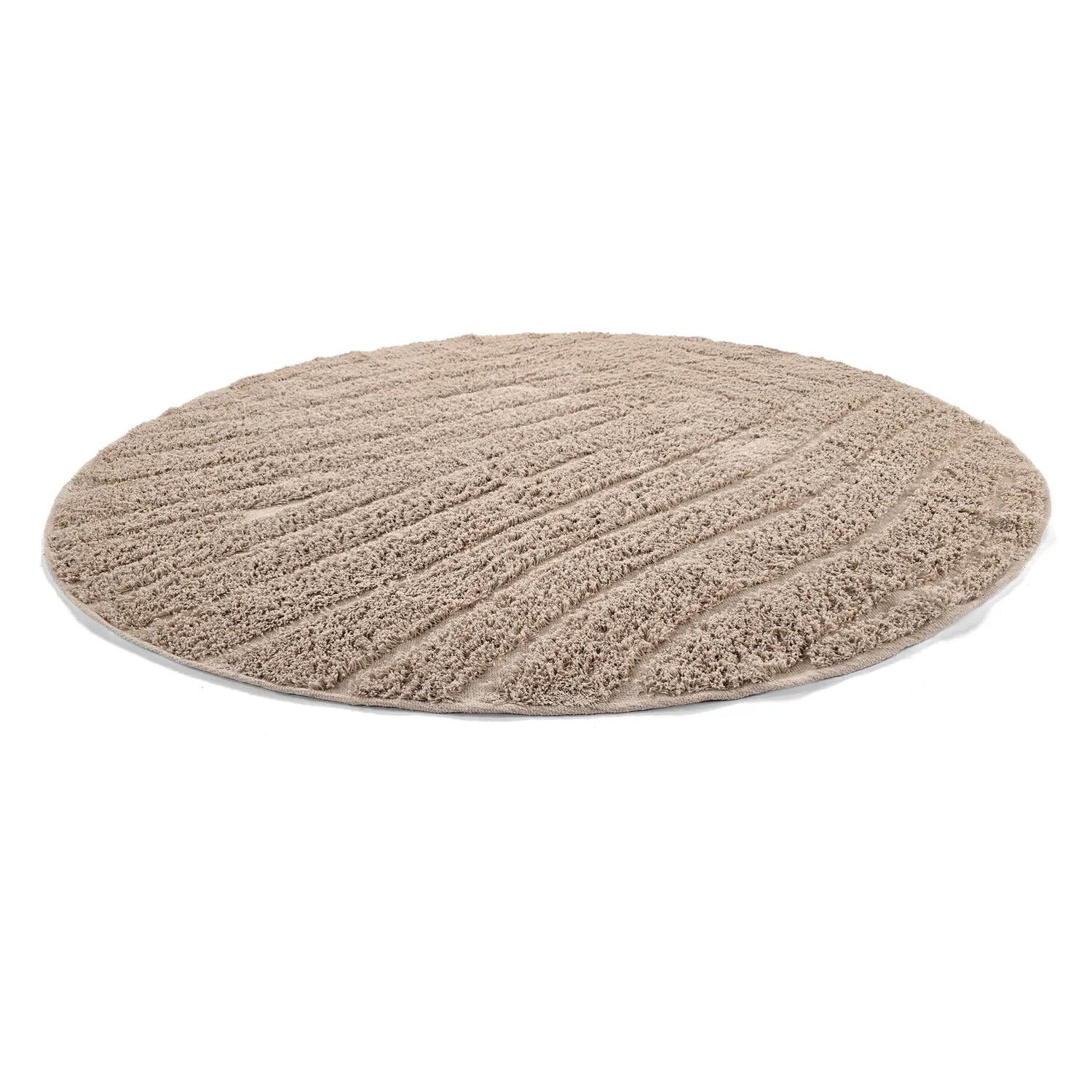 Tapete redondo - Farley Natural Cotton Shaggy (bež)
