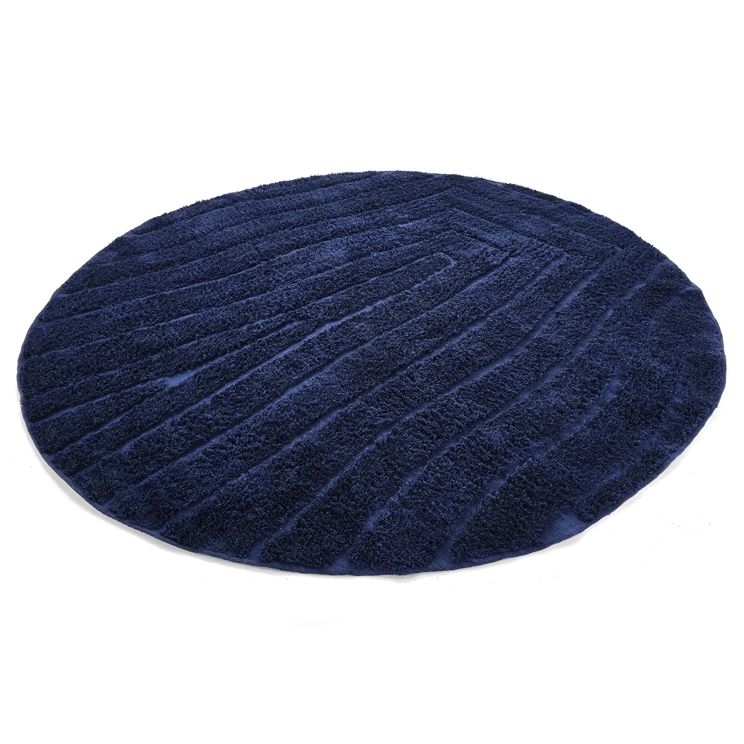 Tapete redondo - Farley Natural Cotton Shaggy (modra)