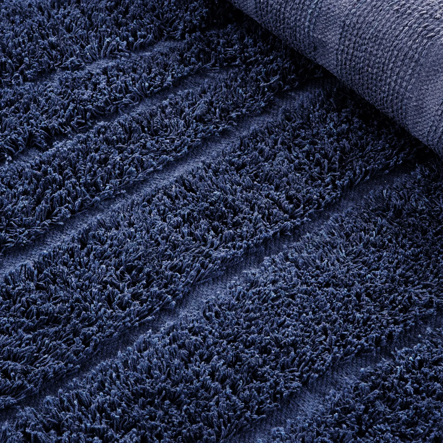 Tapete redondo - Farley Natural Cotton Shaggy (modra)