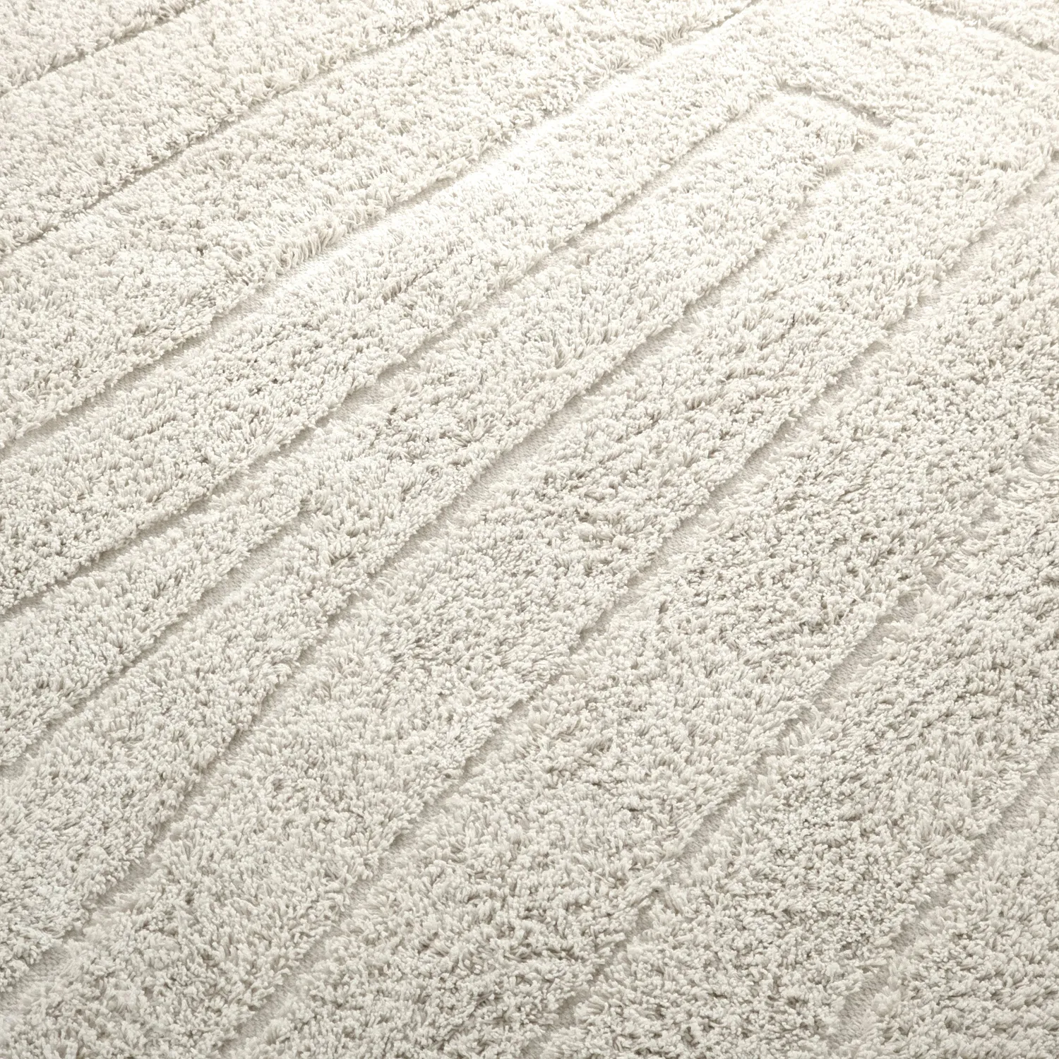 Tapete redondo - Farley Natural Cotton Shaggy (umazano bela)