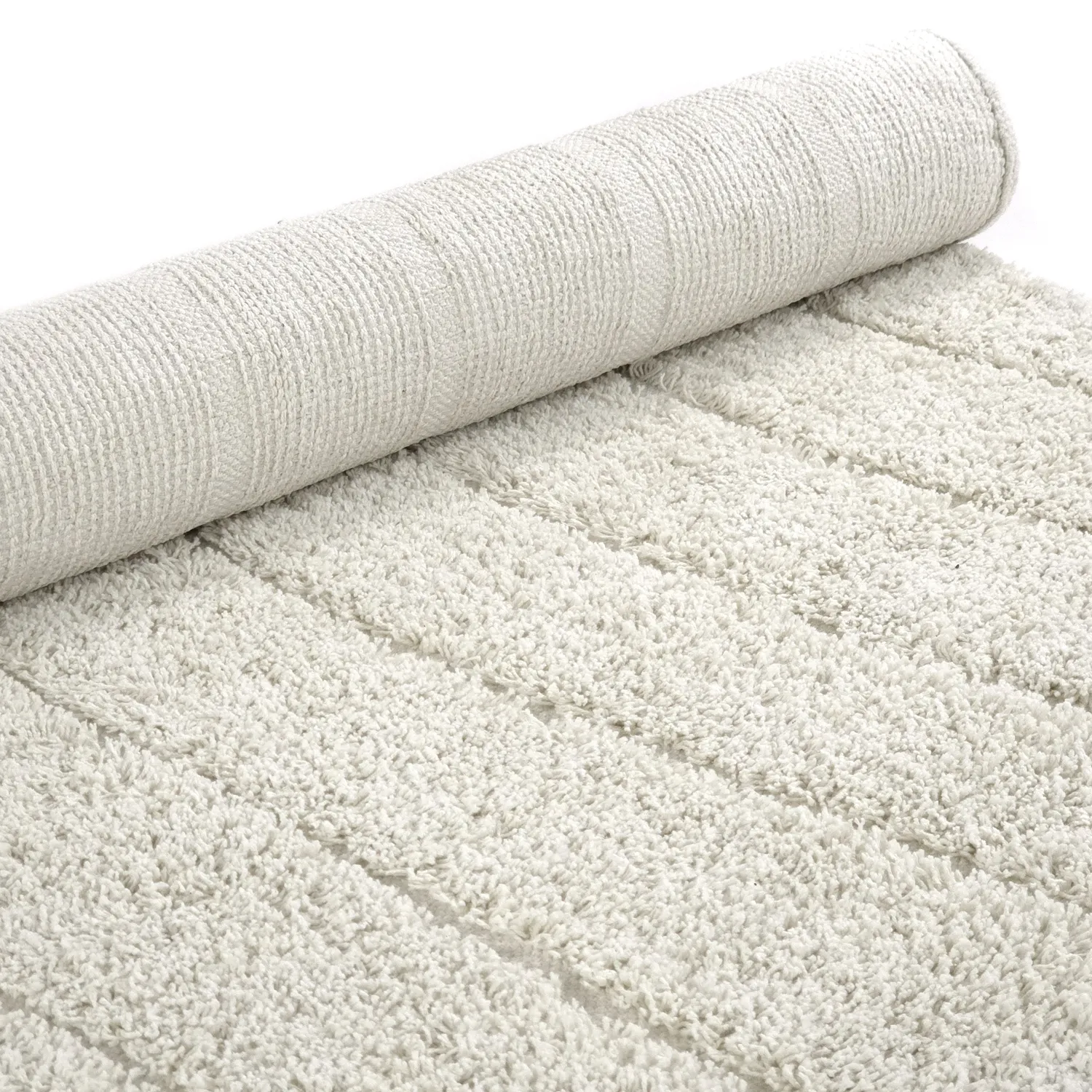Tapete redondo - Farley Natural Cotton Shaggy (umazano bela)