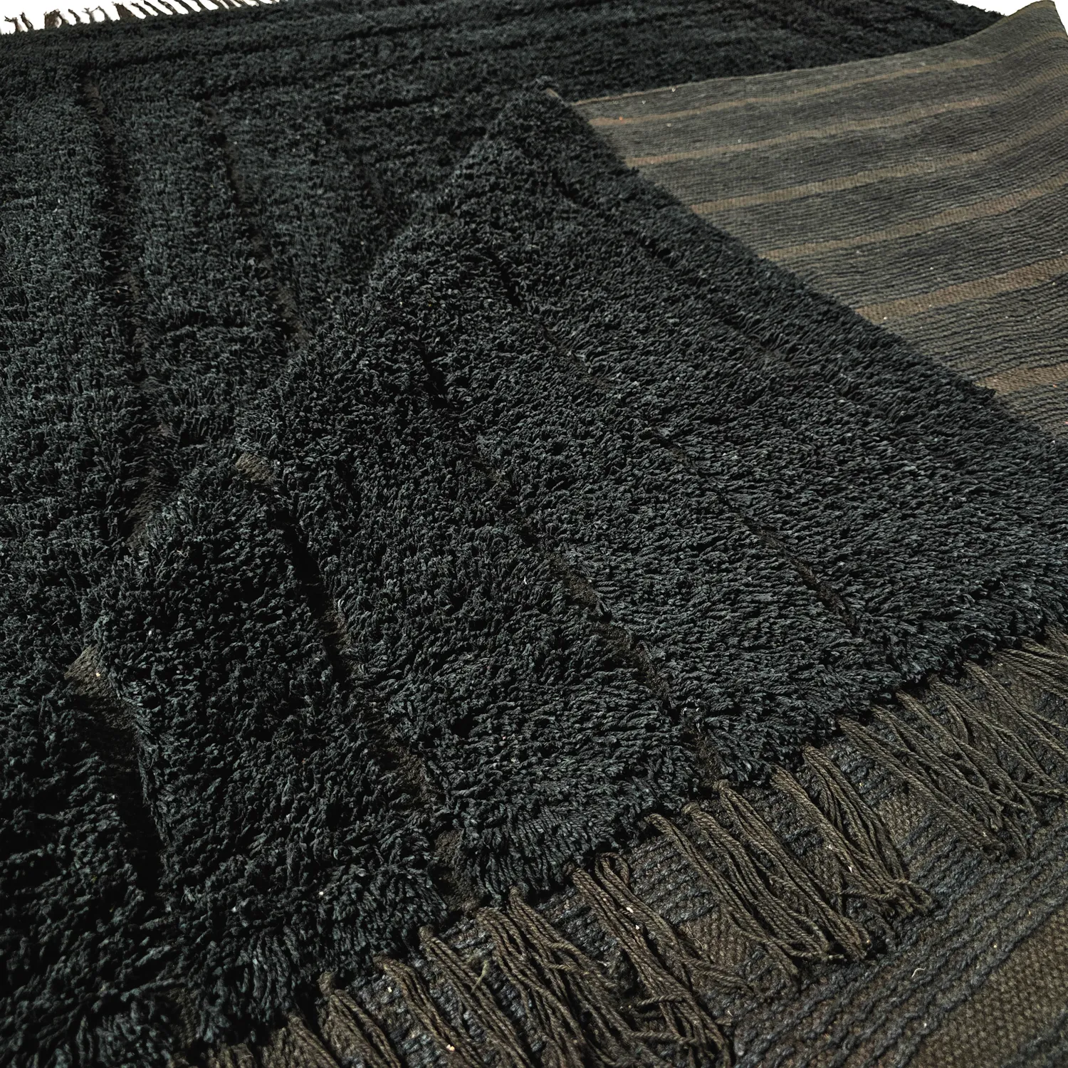Tapetes felpudos - Farley Natural Cotton Shaggy (črna)