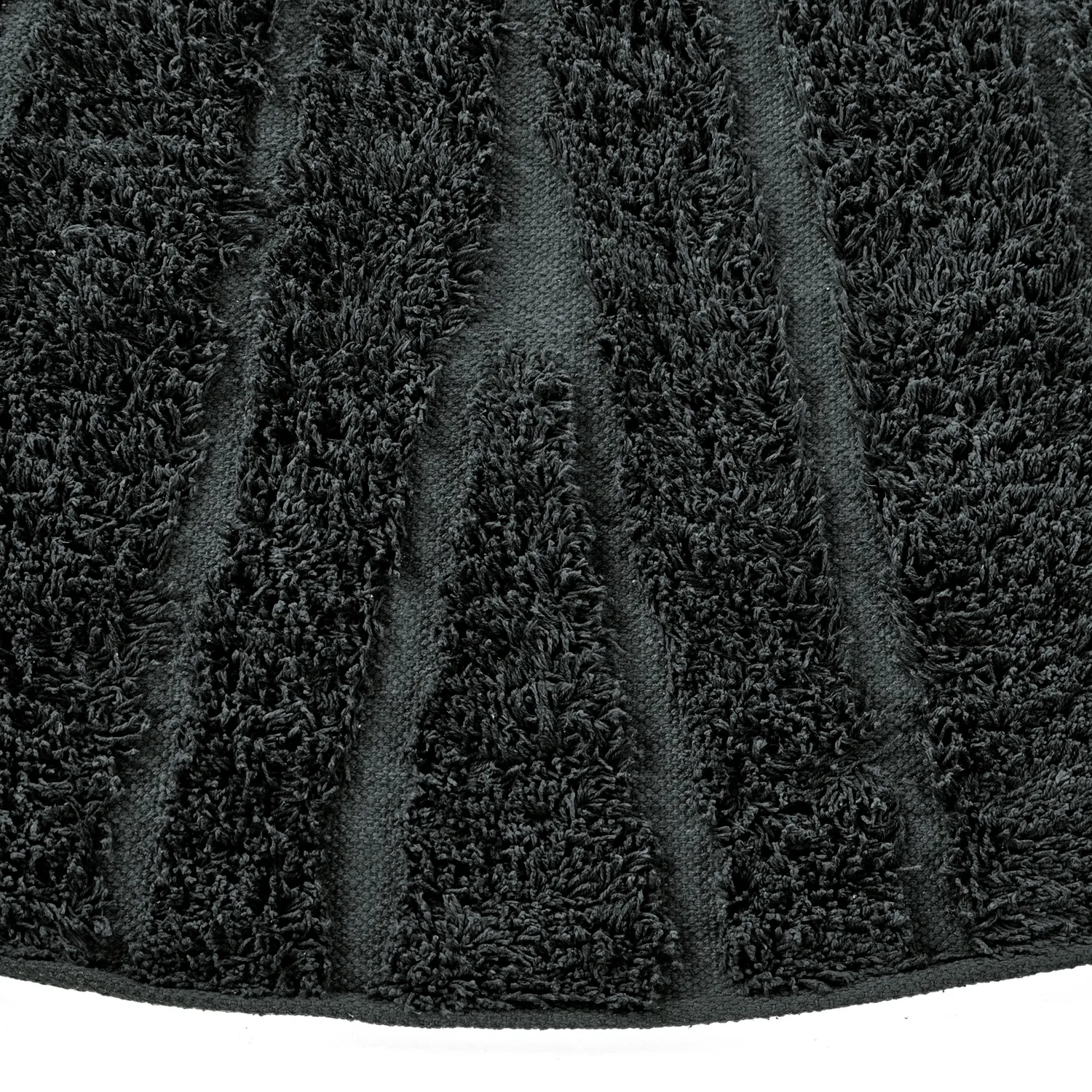 Tapete redondo - Farley Natural Cotton Shaggy (črna)