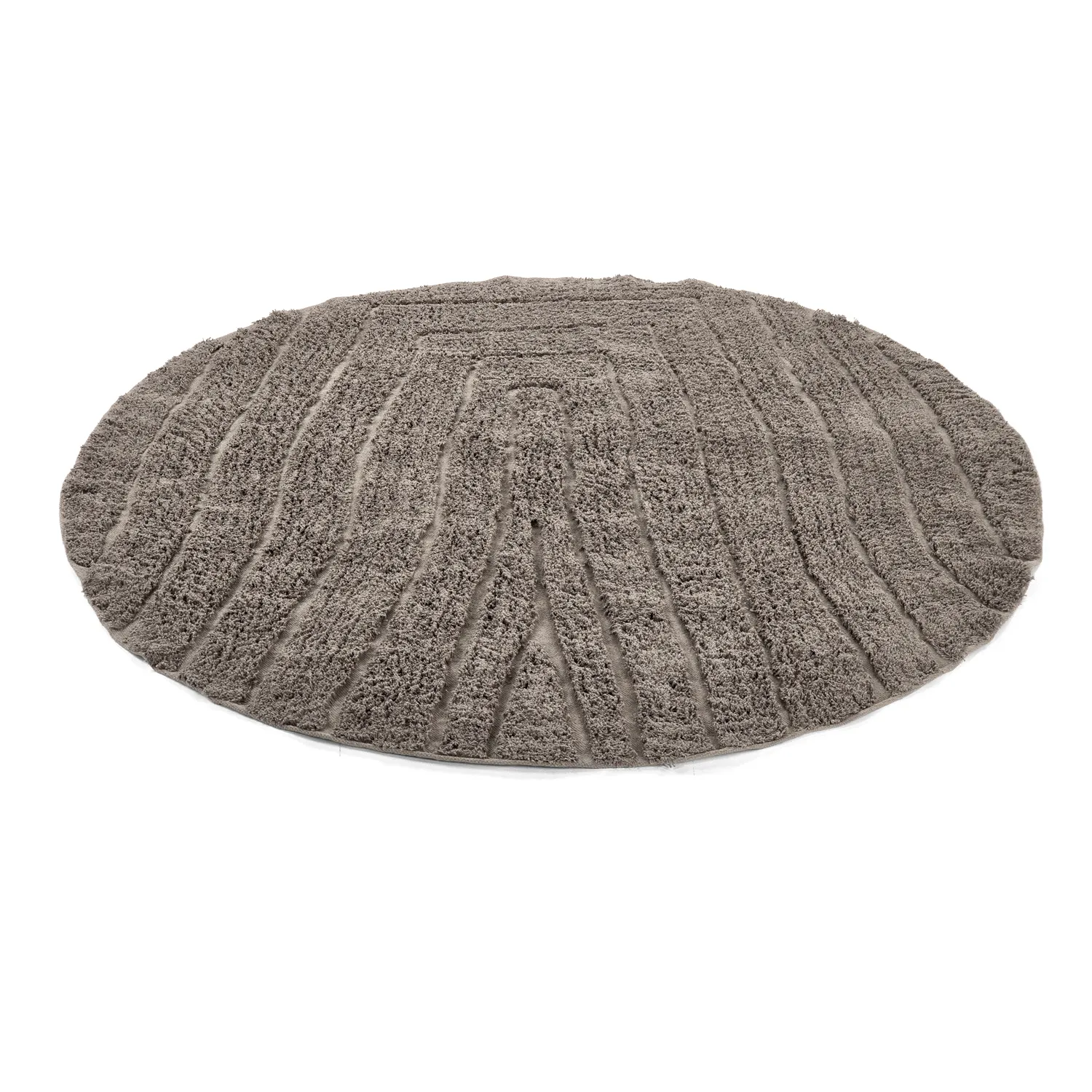 Tapete redondo - Farley Natural Cotton Shaggy (taupe)