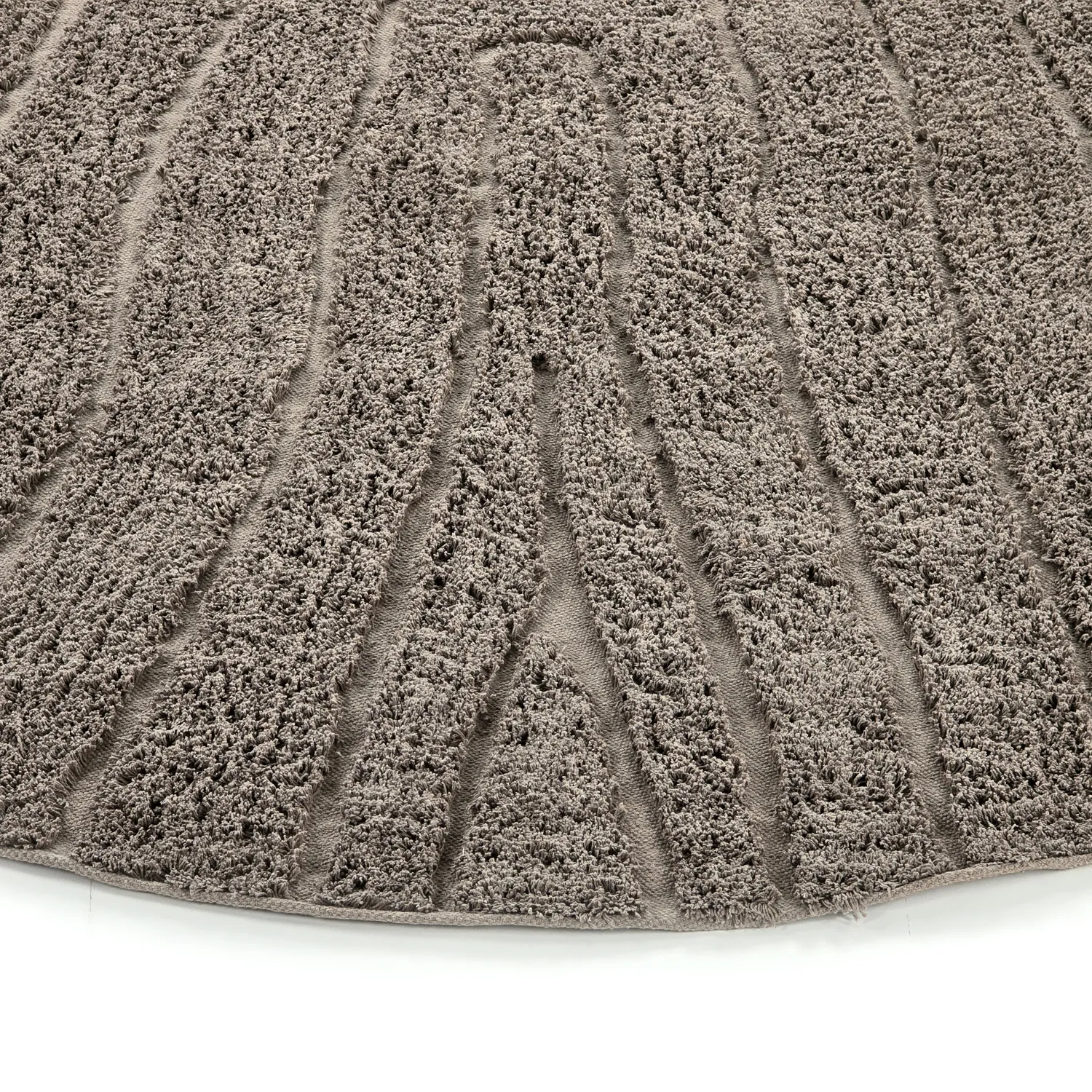 Tapete redondo - Farley Natural Cotton Shaggy (taupe)