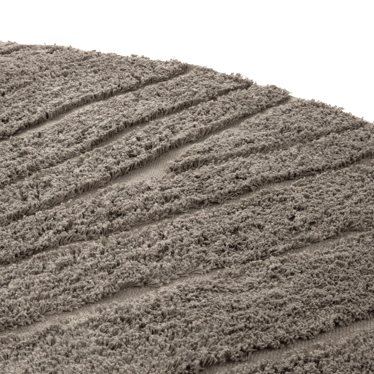 Tapete redondo - Farley Natural Cotton Shaggy (taupe)