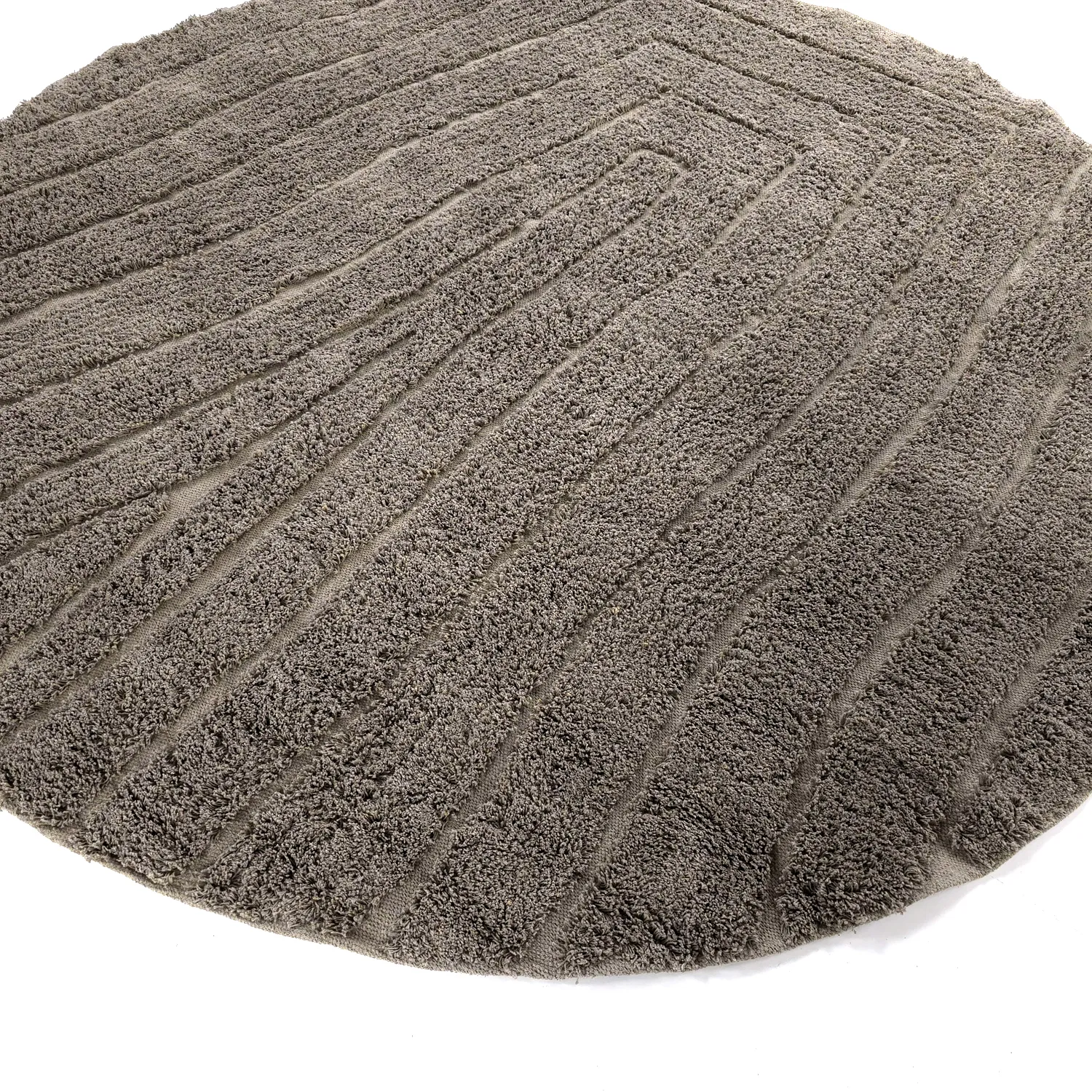 Tapete redondo - Farley Natural Cotton Shaggy (taupe)