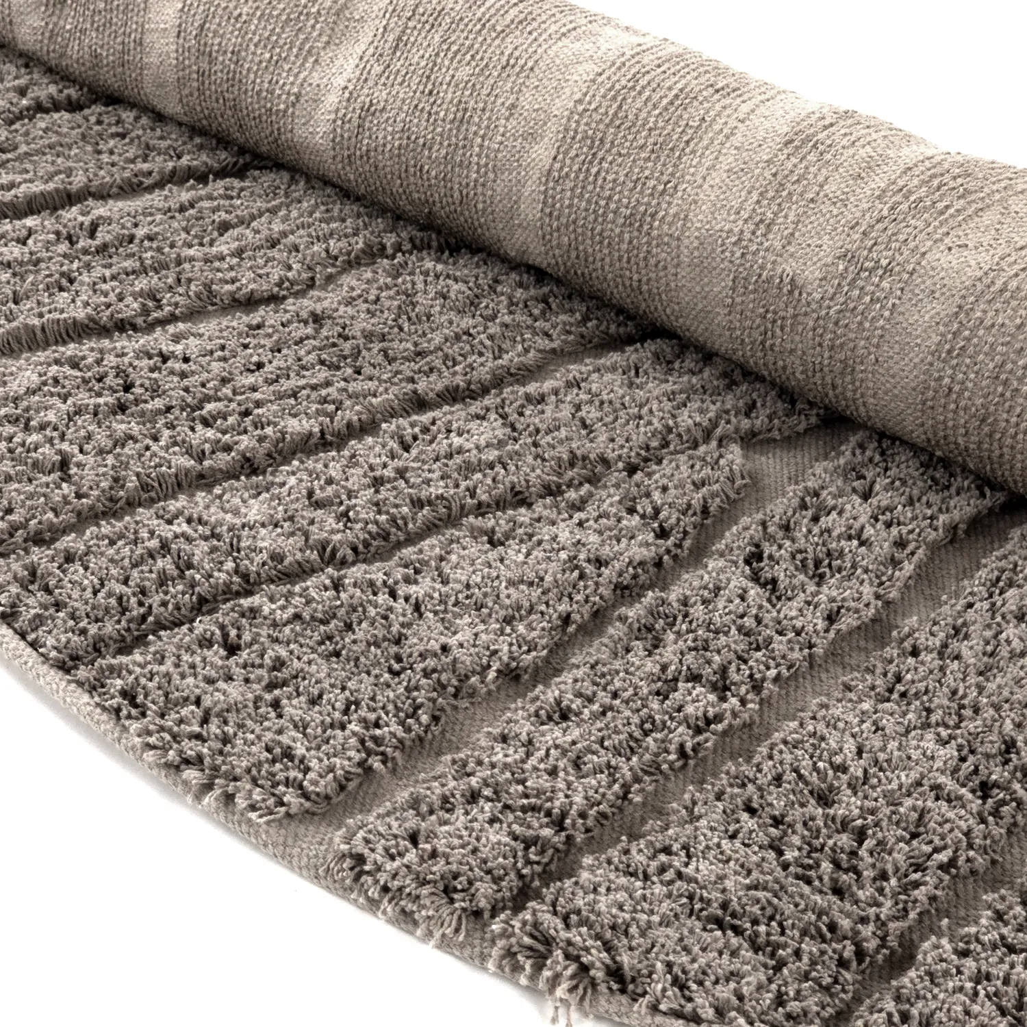 Tapete redondo - Farley Natural Cotton Shaggy (taupe)