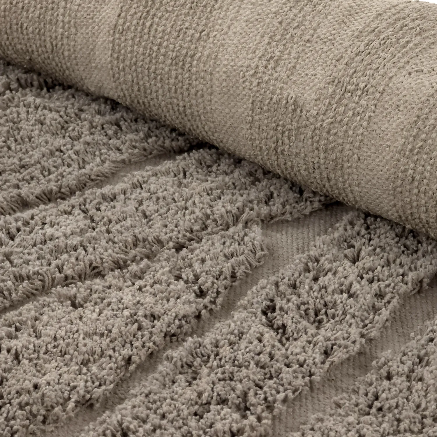 Tapete redondo - Farley Natural Cotton Shaggy (taupe)