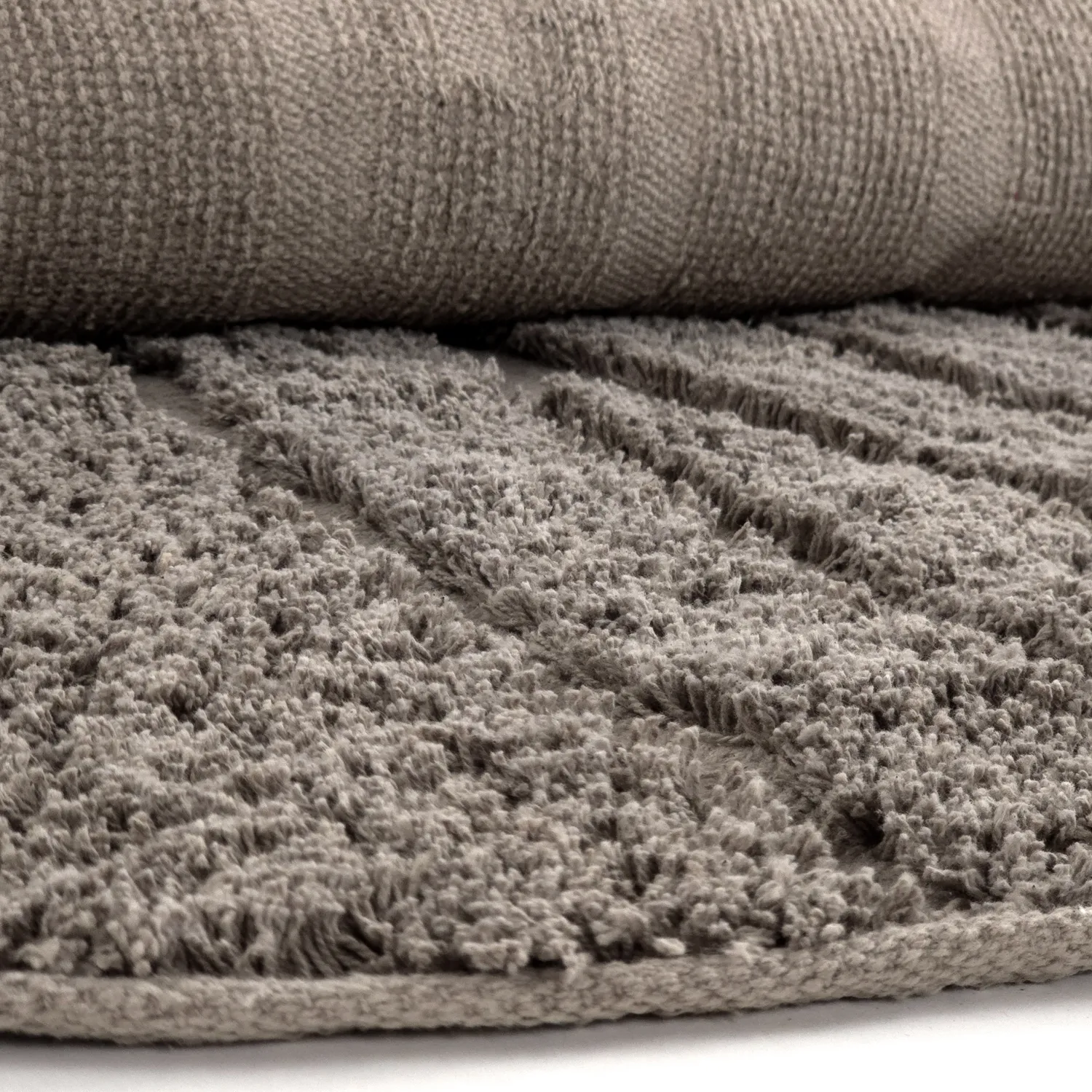 Tapete redondo - Farley Natural Cotton Shaggy (taupe)