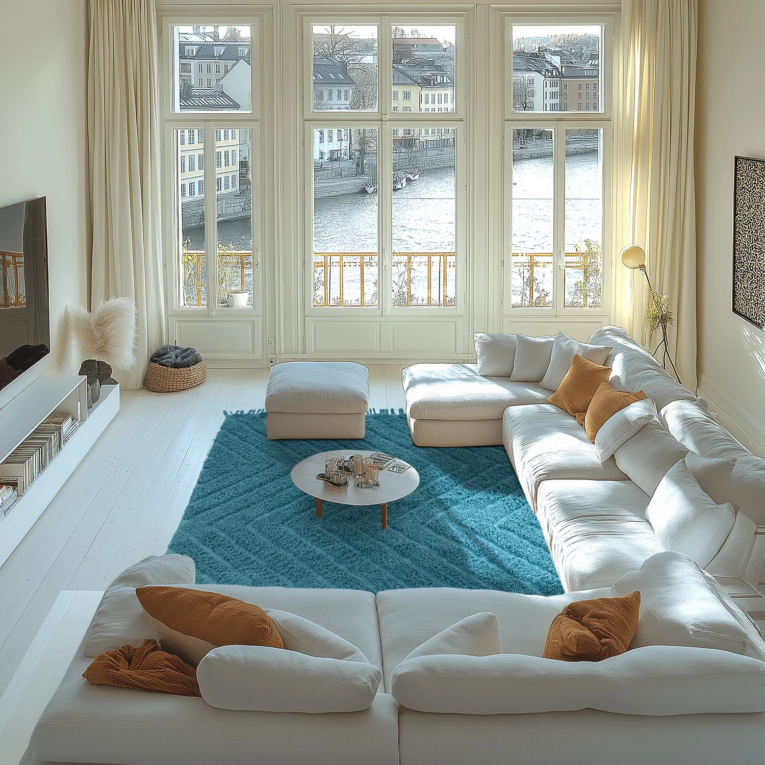 Tapetes felpudos - Farley Natural Cotton Shaggy (turkizna)