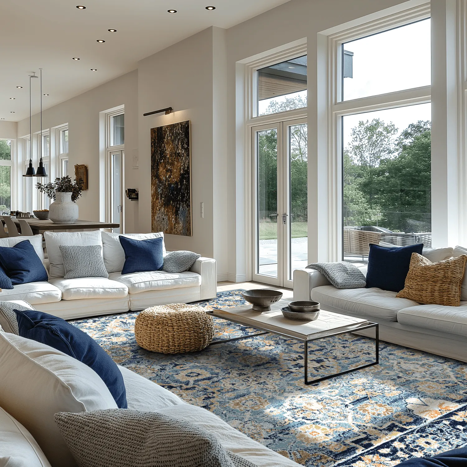 Tapete Wilton - Fernana (azul/multicolorido)