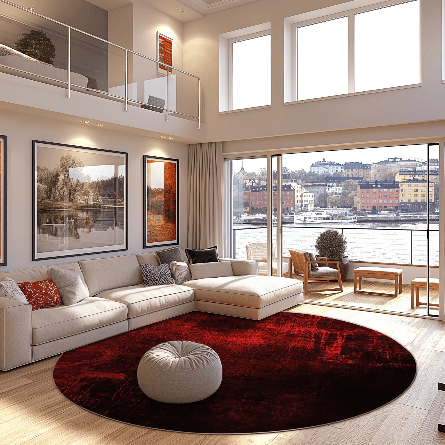 Tapete redondo - Frome (vermelho)