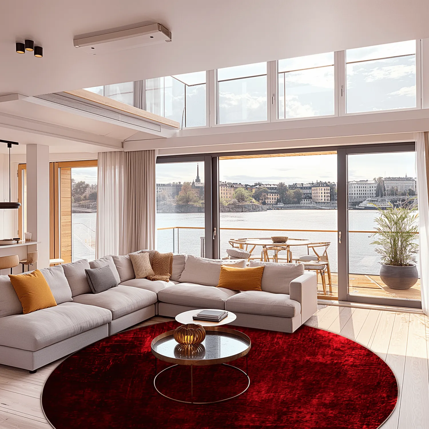 Tapete redondo - Frome (vermelho)