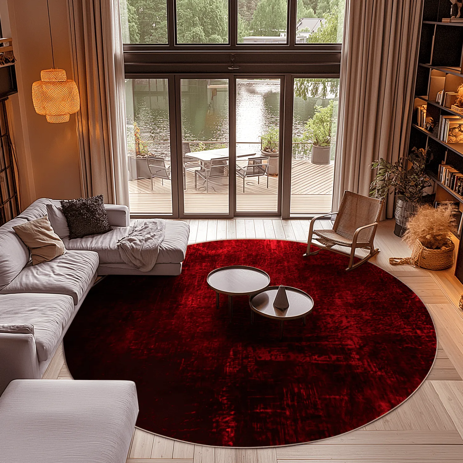 Tapete redondo - Frome (vermelho)