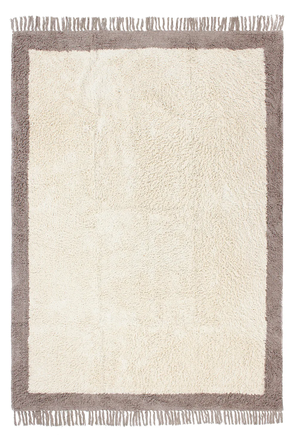 Tapetes felpudos - Galliano Natural Cotton Shaggy (offwhite/marrom)