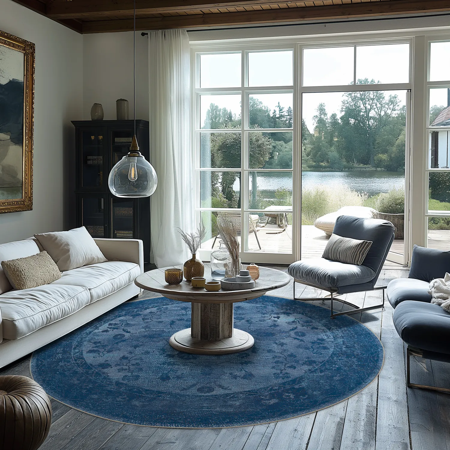 Tapete redondo - Gombalia (azul)