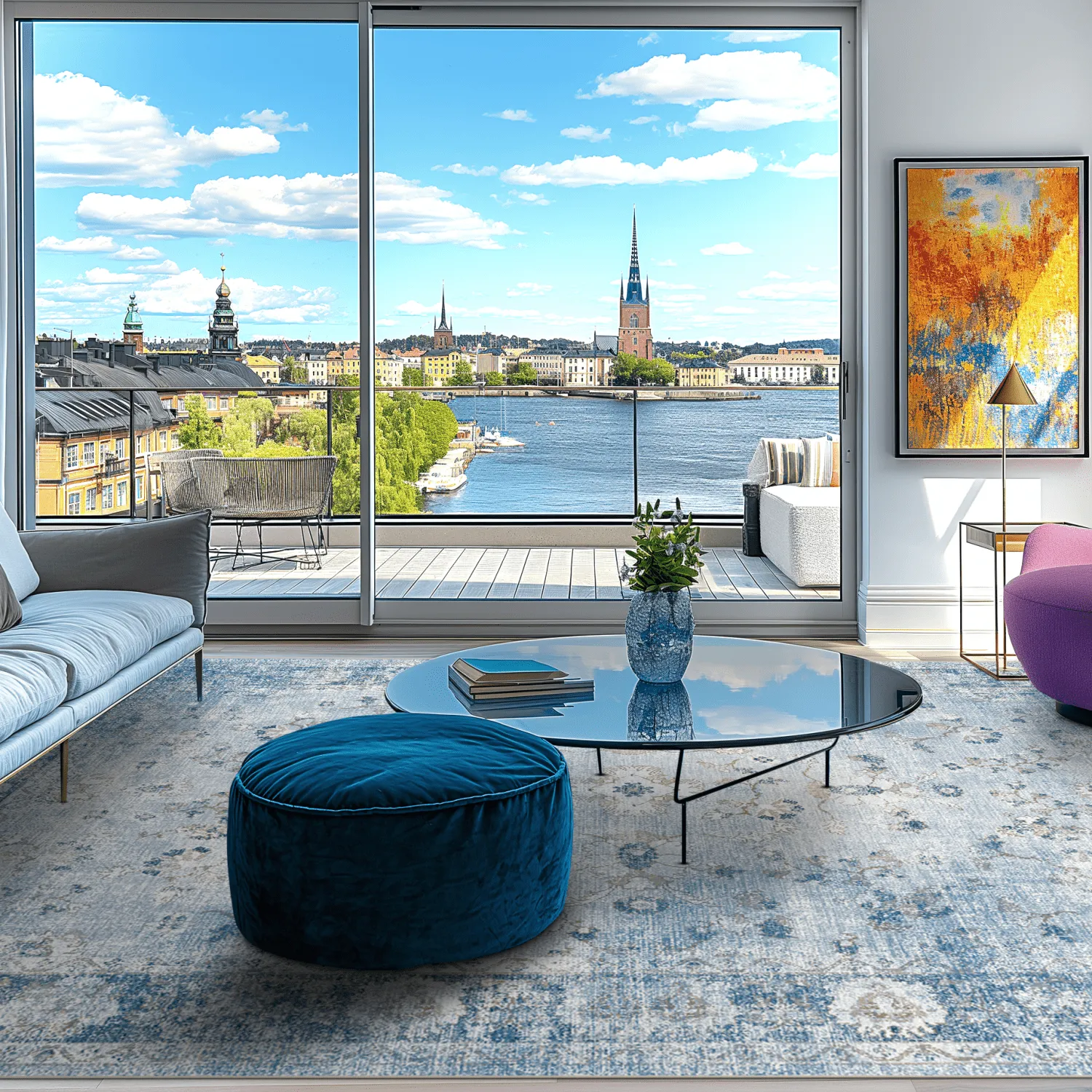 Tapete Wilton - Gombalia (azul claro)