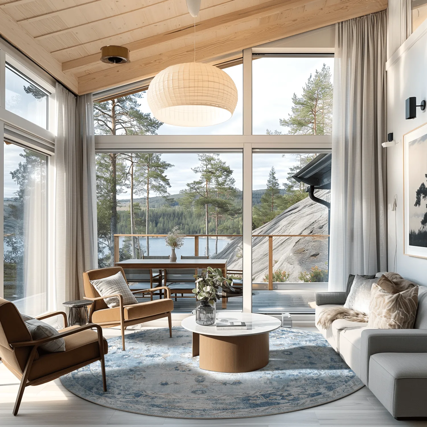 Tapete redondo - Gombalia (azul claro)