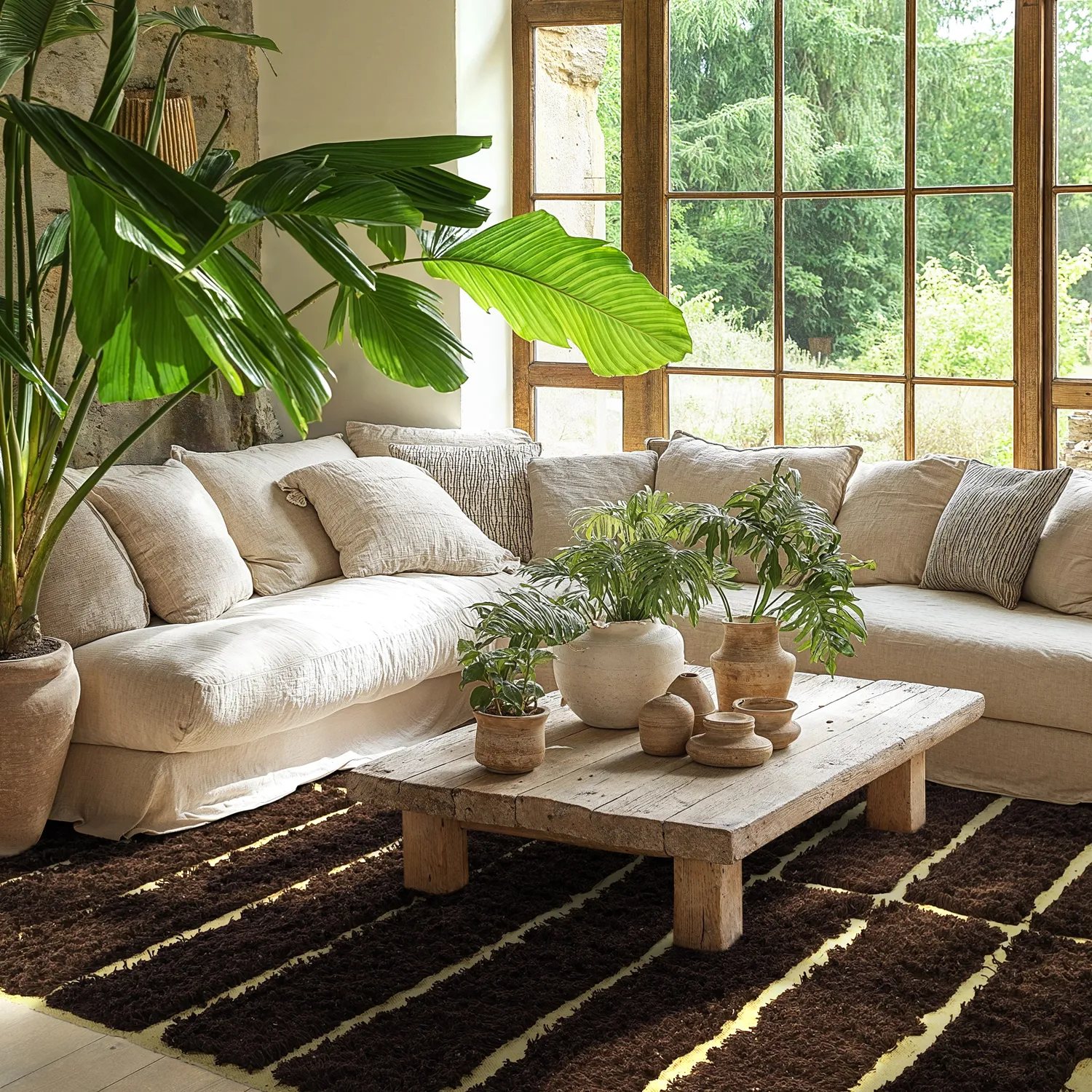 Tapetes felpudos - Ikara Natural Cotton Shaggy (marrom)