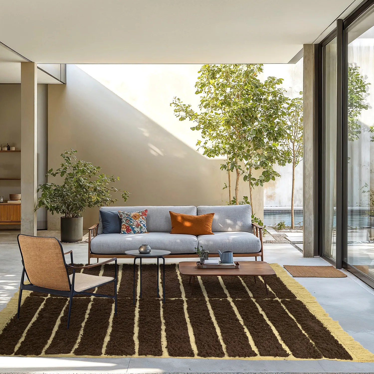 Tapetes felpudos - Ikara Natural Cotton Shaggy (marrom)