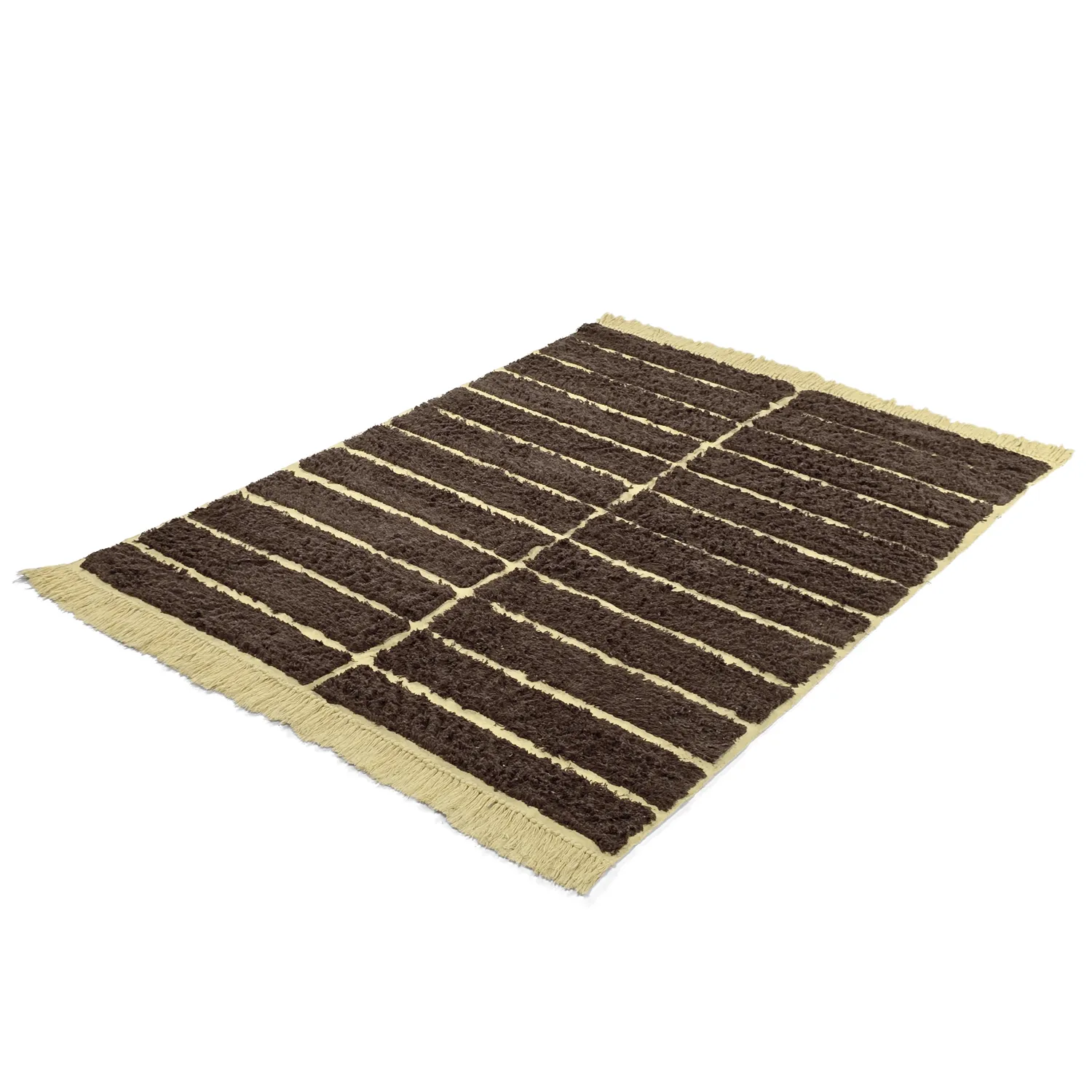 Tapetes felpudos - Ikara Natural Cotton Shaggy (marrom)