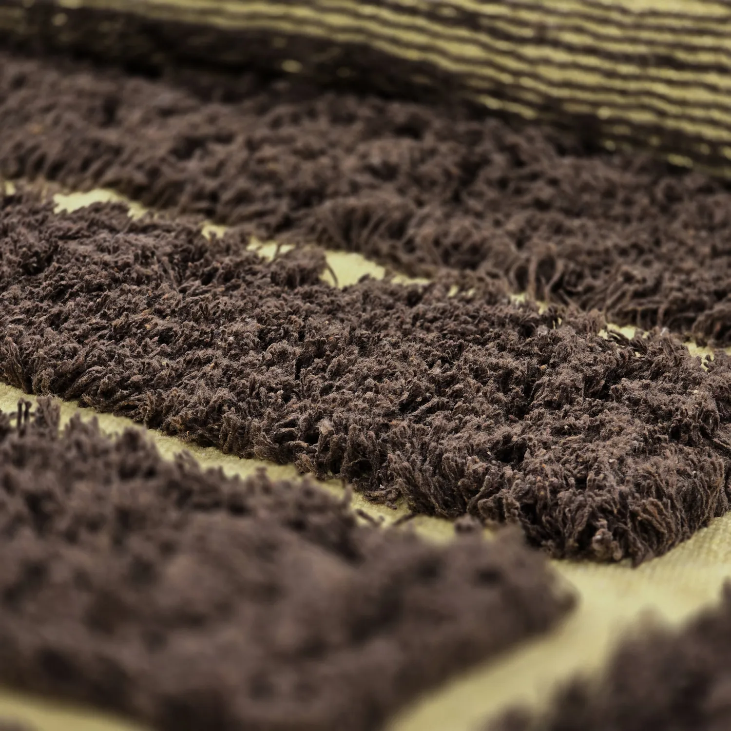 Tapete redondo - Ikara Natural Cotton Shaggy (marrom)