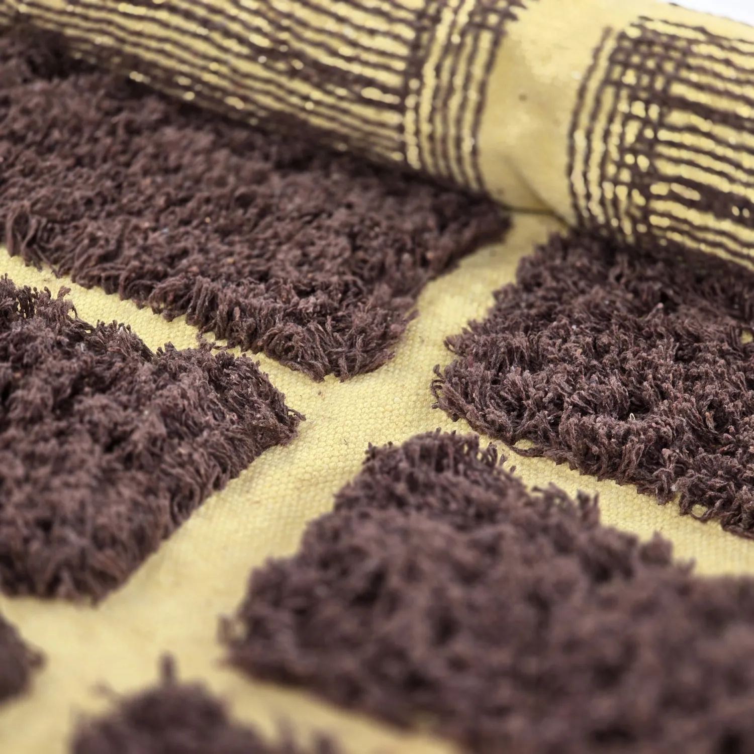Tapete redondo - Ikara Natural Cotton Shaggy (marrom)