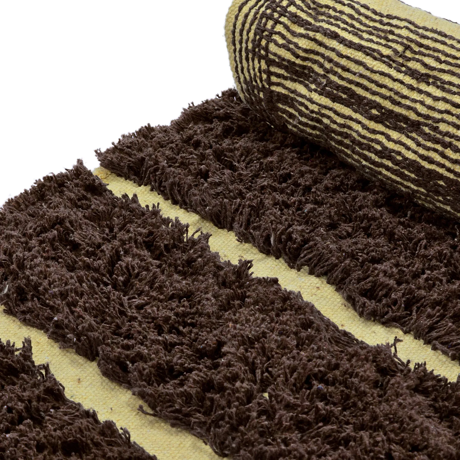 Tapete redondo - Ikara Natural Cotton Shaggy (marrom)