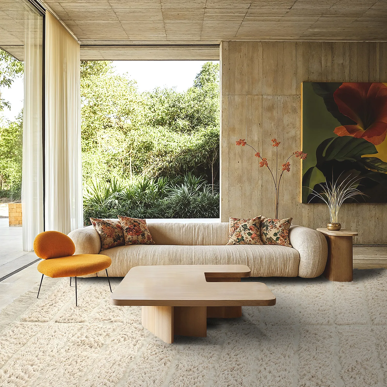 Tapetes felpudos - Ikara Natural Cotton Shaggy (creme)