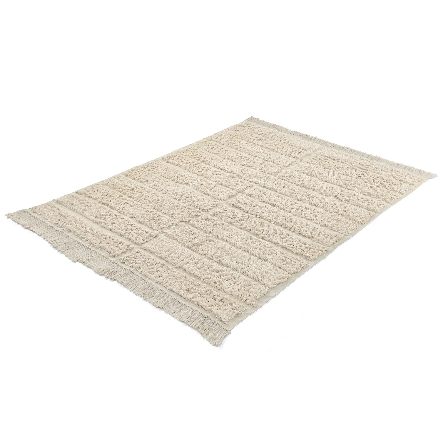 Tapetes felpudos - Ikara Natural Cotton Shaggy (creme)