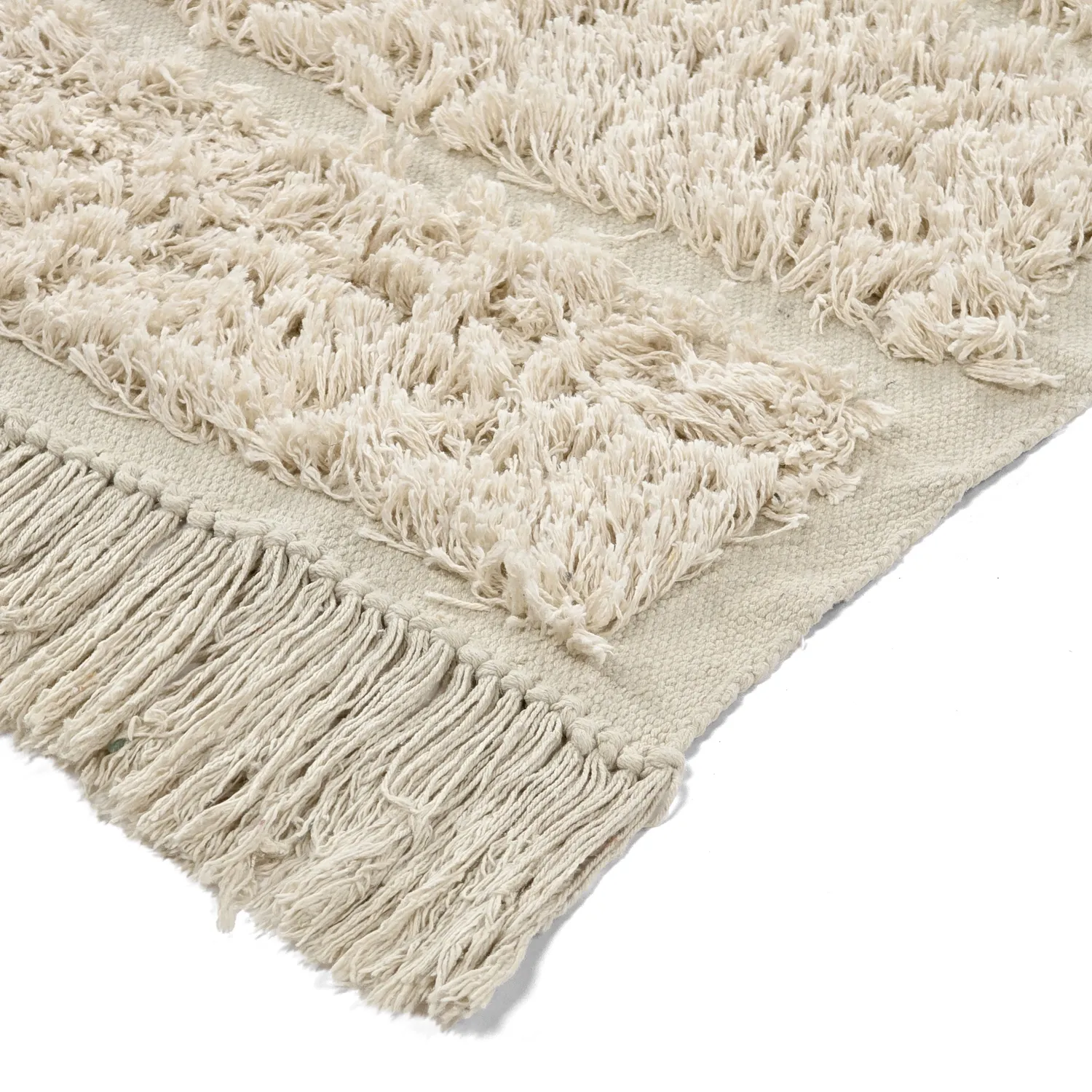 Tapetes felpudos - Ikara Natural Cotton Shaggy (creme)