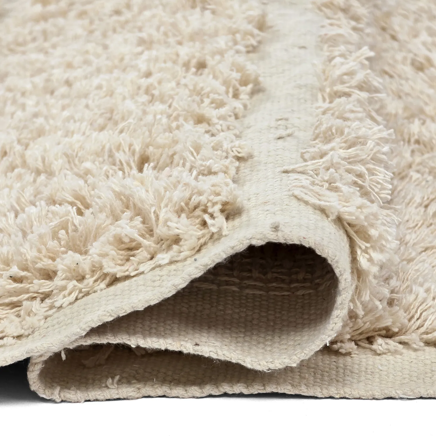Tapetes felpudos - Ikara Natural Cotton Shaggy (creme)
